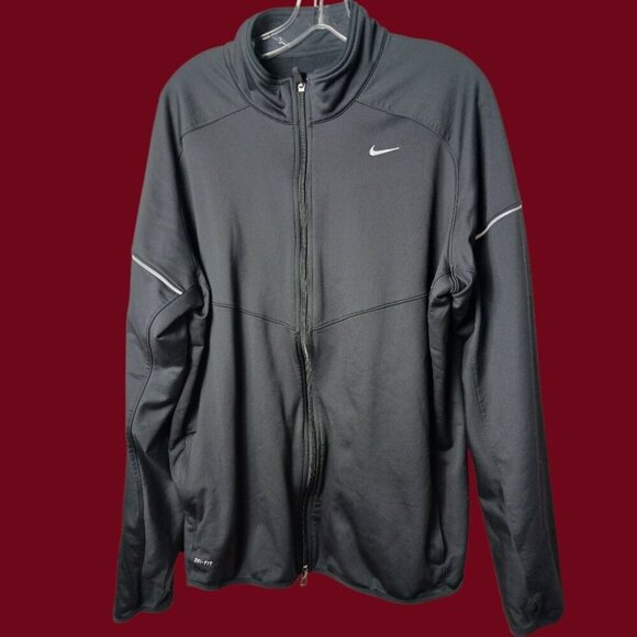 Nike Other - Nike Dri Fit MenTrack Jacket Athletic Jacket Mock Neck Black/White Xlarge